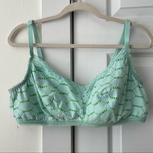 Savage x fenty cotton essentials bralette, mint cream, size 3x